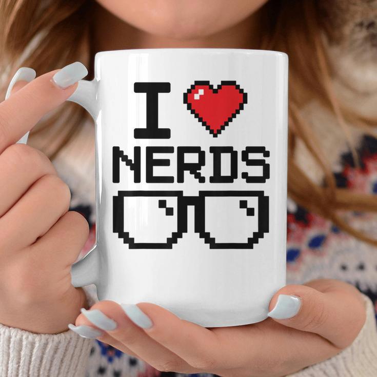 I Love Nerds For Science Or Book Lovers And Knowledge Geeks Graphic Print Coffee Mug Unique Gifts