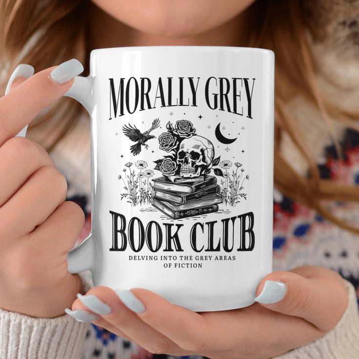Morally Grey Book Club Skeleton Books Lover Bookworm Graphic Print Coffee Mug Unique Gifts
