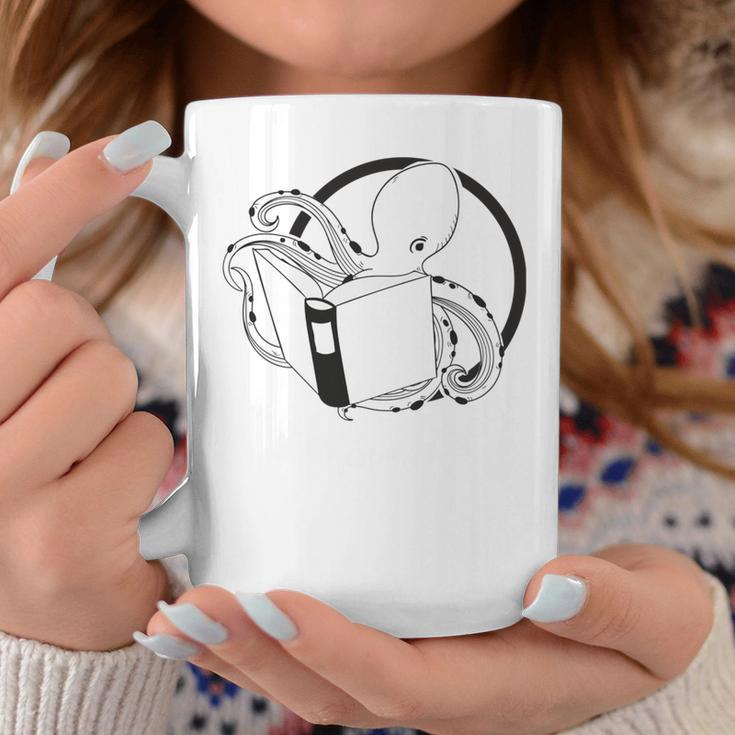 Nerdy Book Lover Shirt Kraken Open A Book Graphic Print Coffee Mug Unique Gifts