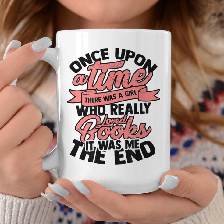 Once Upon a Time There Was a Girl Bookmark And Books Graphic Print Coffee Mug Unique Gifts