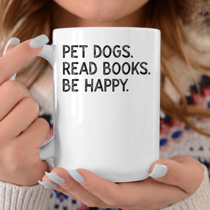 Pet Dogs Read Books Be Happy Graphic Print Coffee Mug Unique Gifts