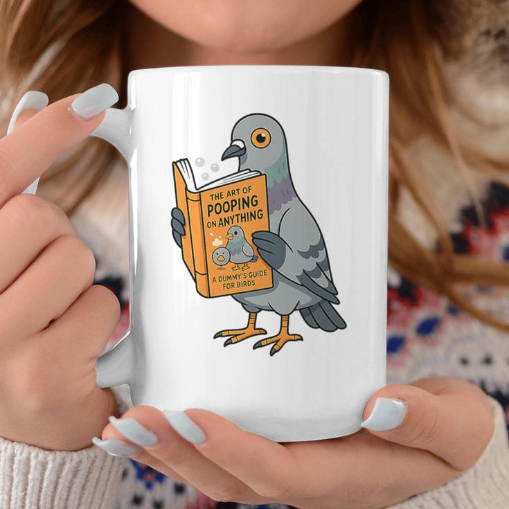 Pigeon Reading Book Bird Joke Humor Premium Tri-Blend Graphic Print Coffee Mug Unique Gifts