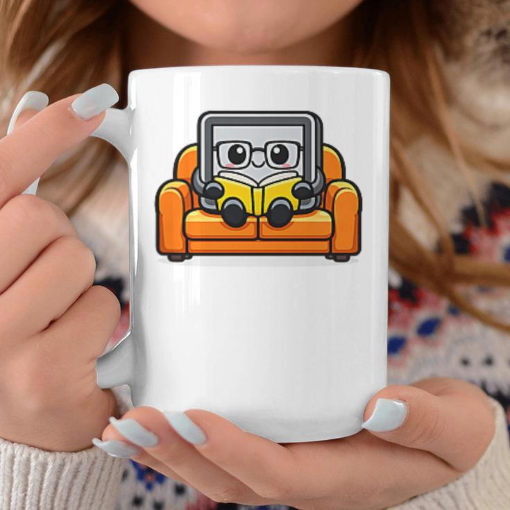 Proud Library Patron Cute Tablet Reading a Book Graphic Print Coffee Mug Unique Gifts Proud Library Patron Cute Tablet Reading a Book Graphic Print Coffee Mug Unique Gifts