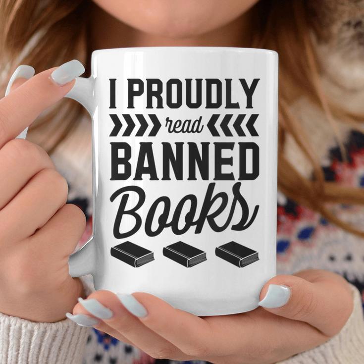 I Proudly Read Banned Books Librarian Literary Advocate Graphic Print Coffee Mug Unique Gifts