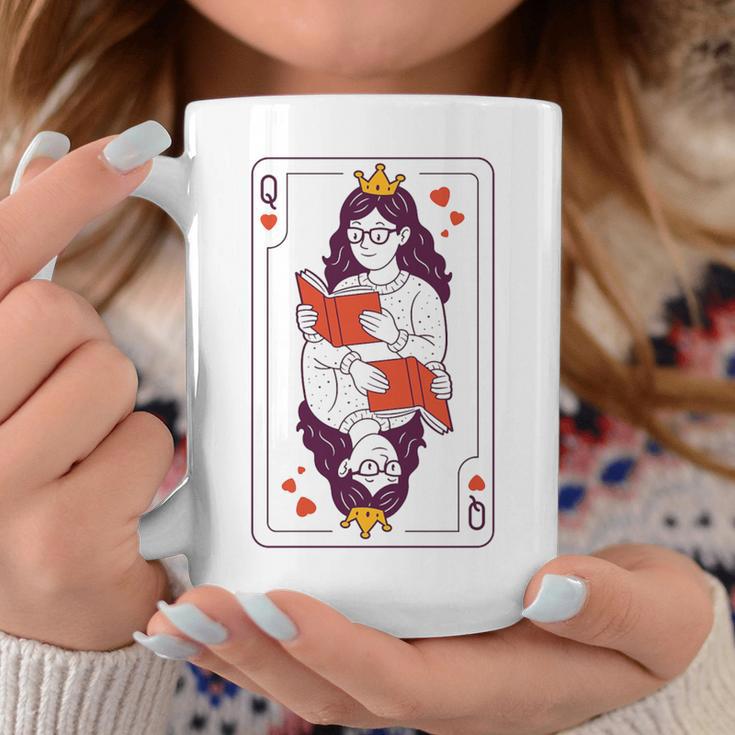 Queen Of Books Premium Tri-Blend Graphic Print Coffee Mug Unique Gifts
