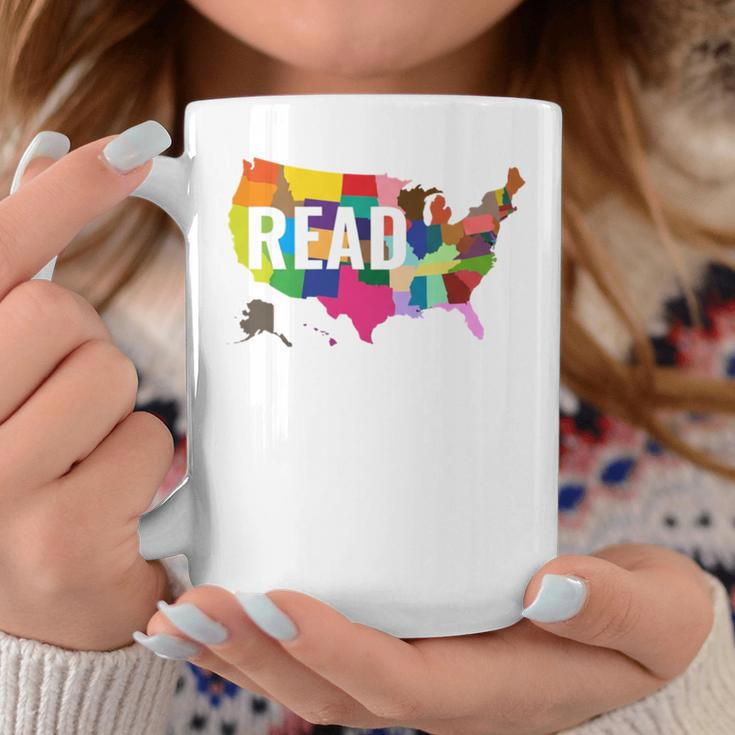 Read America Shirt United States Read Books Graphic Print Coffee Mug Unique Gifts
