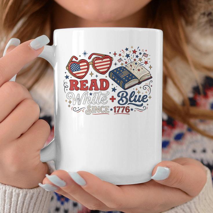 Read Blue Since 1776 Patriotic Book Lovers 4th Of July Graphic Print Coffee Mug Unique Gifts