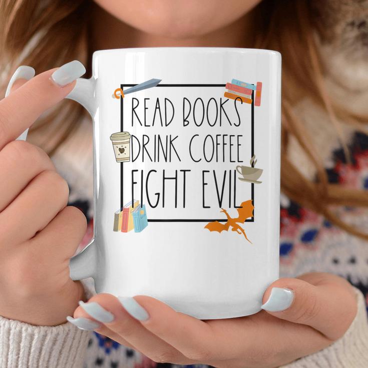 Read Books Drink Coffee Fight Evil Reading Book Lover Graphic Print Coffee Mug Unique Gifts Read Books Drink Coffee Fight Evil Reading Book Lover Graphic Print Coffee Mug Unique Gifts