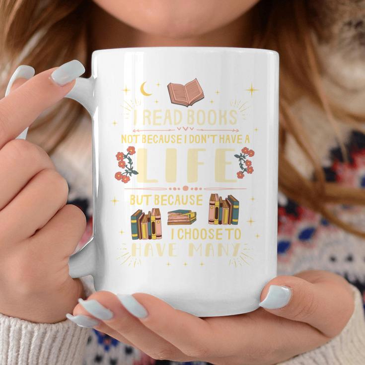 I Read Books To Have Many Lives Bookish Book Graphic Print Coffee Mug Unique Gifts