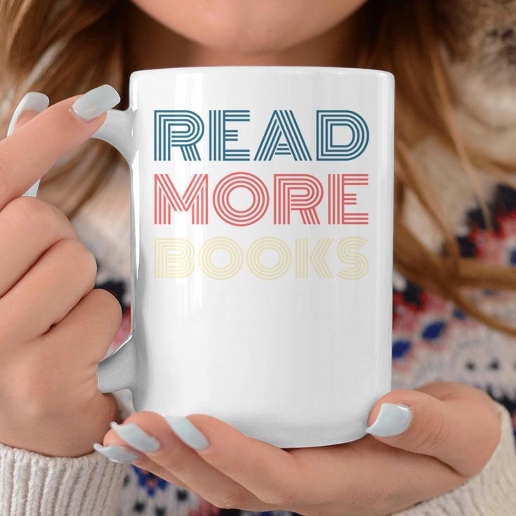 Read More Books Retro Font Book Lover Reading Quote Graphic Print Coffee Mug Unique Gifts