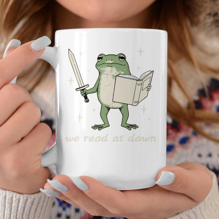 We Read At Dawn Vintage Frog Reading Book Frog Meme Graphic Print Coffee Mug Unique Gifts We Read At Dawn Vintage Frog Reading Book Frog Meme Graphic Print Coffee Mug Unique Gifts