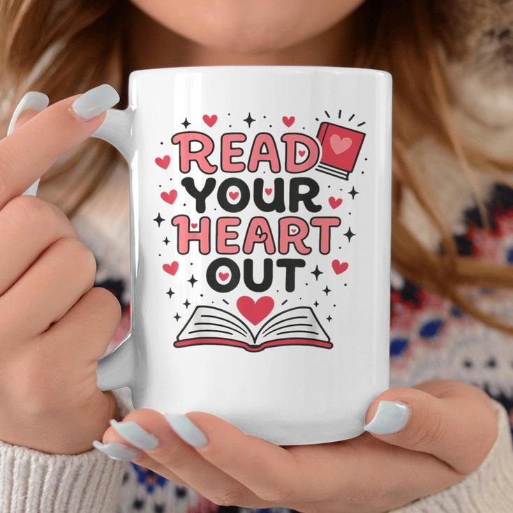 Read Your Heart Out Love Book Valentine Teacher Bookworm Graphic Print Coffee Mug Unique Gifts