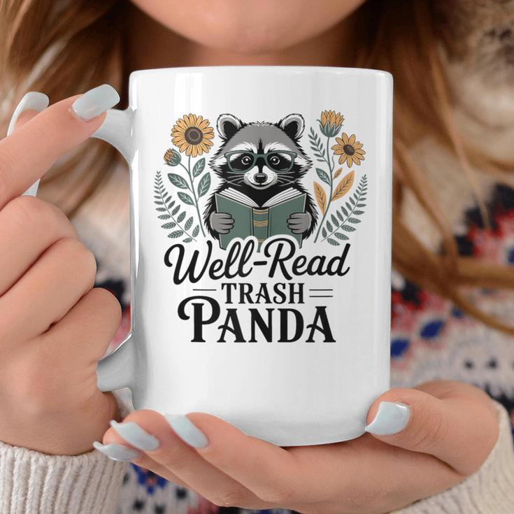 Well Read Trash Panda Book Lover Raccoon Graphic Print Coffee Mug Unique Gifts
