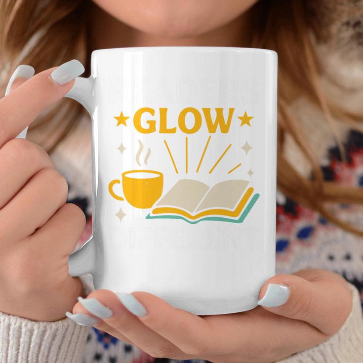 Readers Glow Different Book Lover Reading Premium Tri-Blend Graphic Print Coffee Mug Unique Gifts