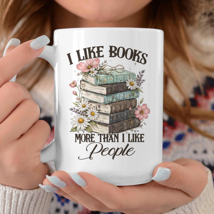 Reading Book Lover Bookish I Like Books More Than People Graphic Print Coffee Mug Unique Gifts