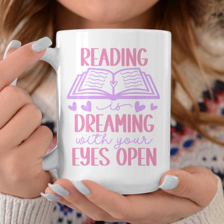 Reading Is Dreaming With Your Eyes Open Cute Quote Books Premium Tri-Blend Graphic Print Coffee Mug Unique Gifts Reading Is Dreaming With Your Eyes Open Cute Quote Books Premium Tri-Blend Graphic Print Coffee Mug Unique Gifts