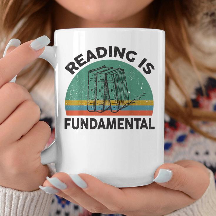 Reading Is Fundamental For Teacher Nerdy Book Lover Graphic Print Coffee Mug Unique Gifts