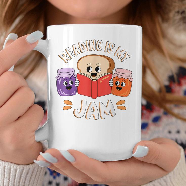 Reading Is My Jam Bookworm Book Librarian Graphic Print Coffee Mug Unique Gifts