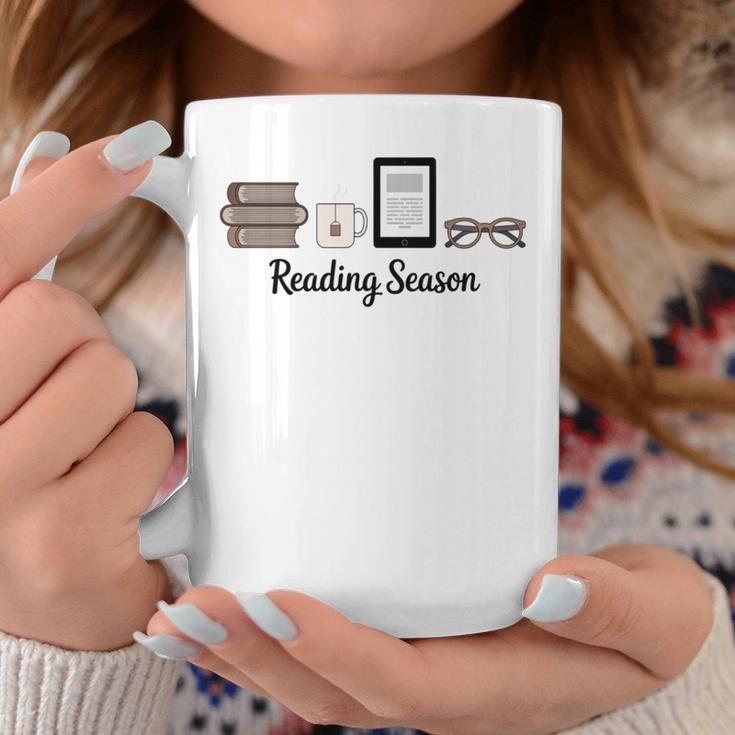 Reading Season Book Lover Librarian Cozy Bookworm Graphic Print Coffee Mug Unique Gifts