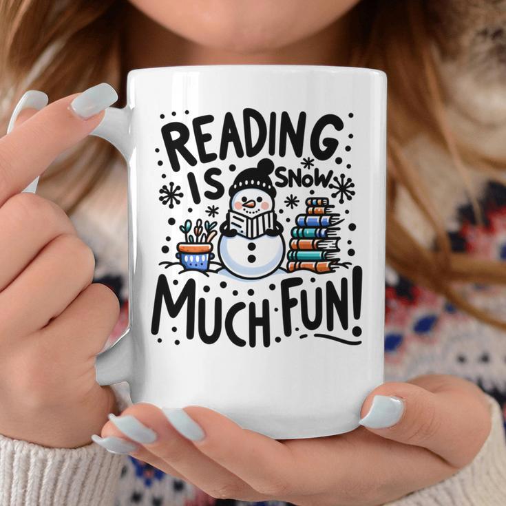 Reading Is Snow Much Fun Winter Bookworm Loves Reading Book Graphic Print Coffee Mug Unique Gifts