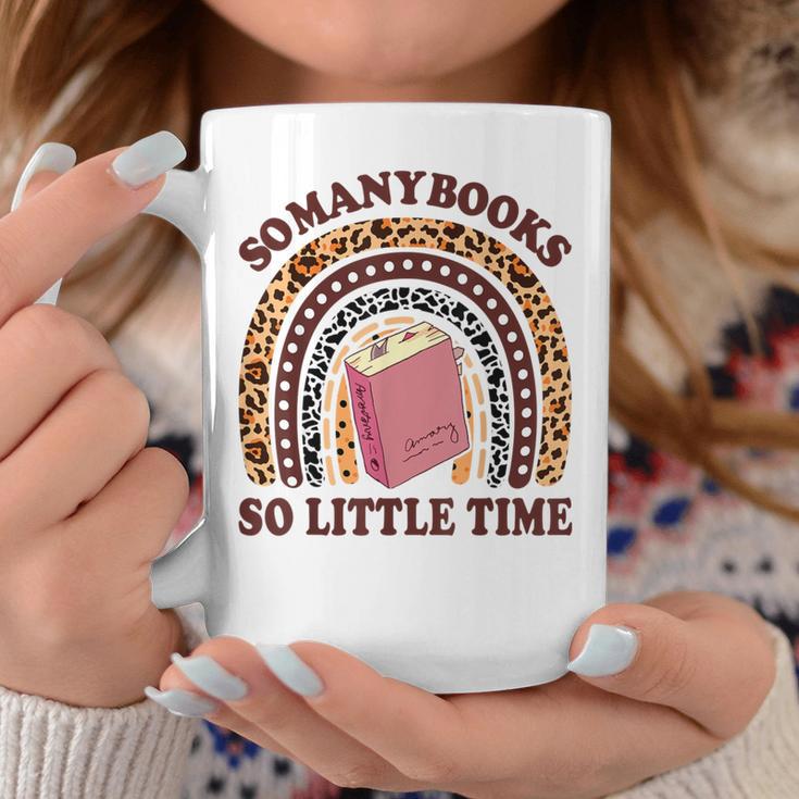 Reading-TShirt So Many Books Little Time Bookworm Teacher Graphic Print Coffee Mug Unique Gifts
