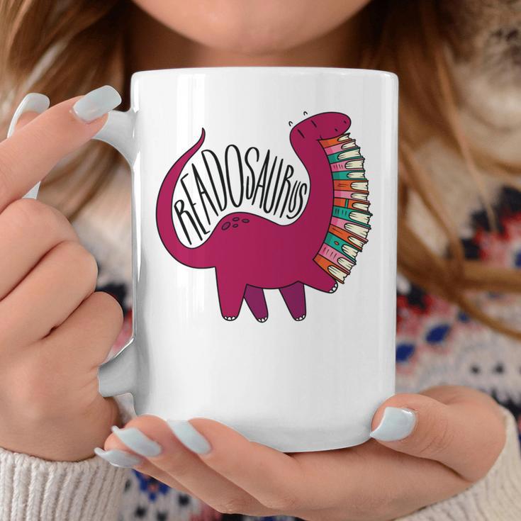 Readosaurus Reading Dinosaur Book Lover Library Studying Graphic Print Coffee Mug Unique Gifts