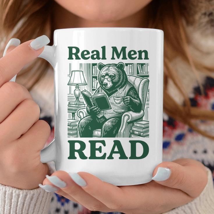 Real Men Read Cute Bear Tea Book Lover Men Boys Reading Premium Tri-Blend Graphic Print Coffee Mug Unique Gifts