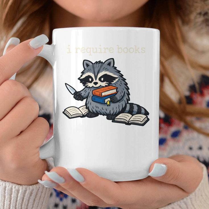 I Require Books Raccoon Graphic Print Coffee Mug Unique Gifts I Require Books Raccoon Graphic Print Coffee Mug Unique Gifts