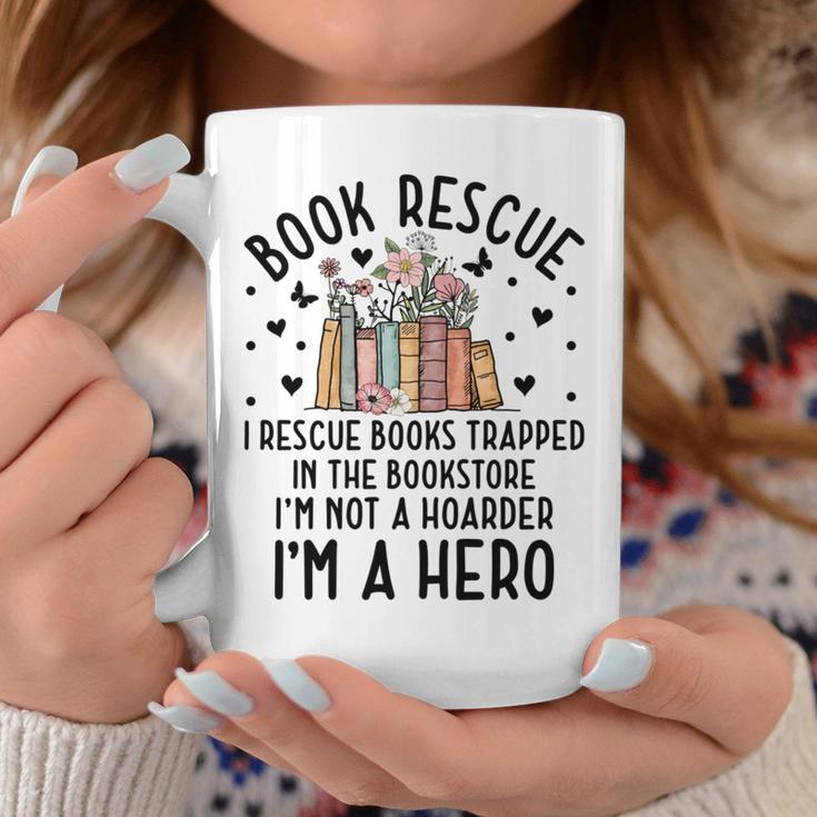 I Rescue Books Trapped In The Book Store Cute Bookworm Graphic Print Coffee Mug Unique Gifts