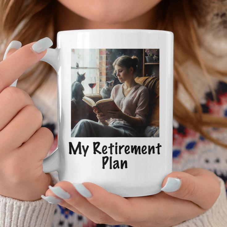 My Retirement Plan Cat Lover Wine Drinker Book Reader Graphic Print Coffee Mug Unique Gifts My Retirement Plan Cat Lover Wine Drinker Book Reader Graphic Print Coffee Mug Unique Gifts