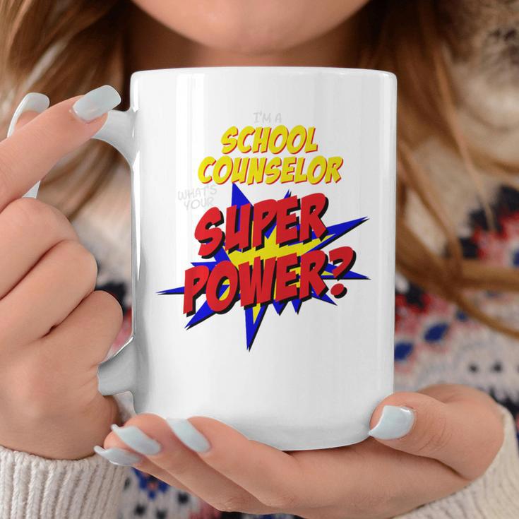 School Counselor Teacher Superhero Superpower Comic Book Premium Tri-Blend Graphic Print Coffee Mug Unique Gifts
