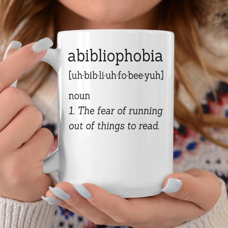 Shirt For Book Lovers And Bookworms Abibliophobia Graphic Print Coffee Mug Unique Gifts