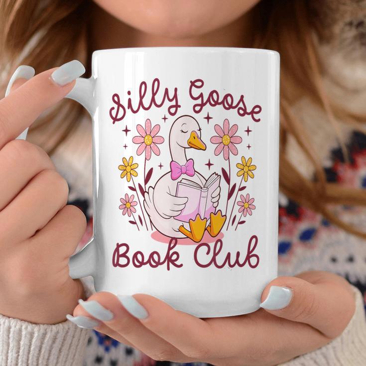 Silly Goose Book Club Reading Girl Graphic Print Coffee Mug Unique Gifts