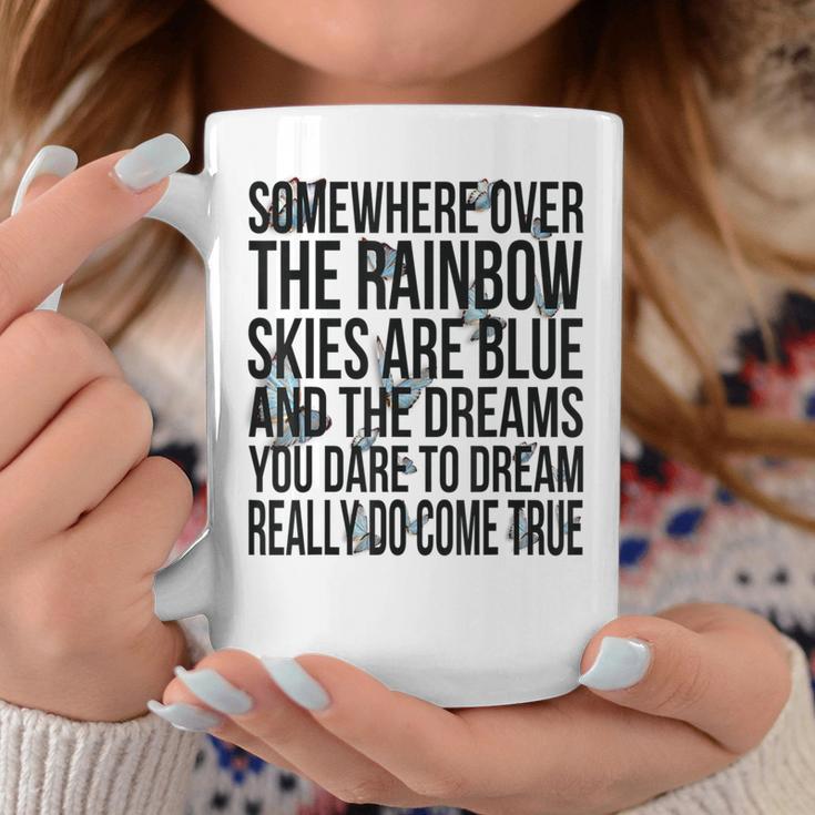 Somewhere Over The Rainbow-メンズ レディース キッズ バタフライ コーヒーマグ 面白い贈り物