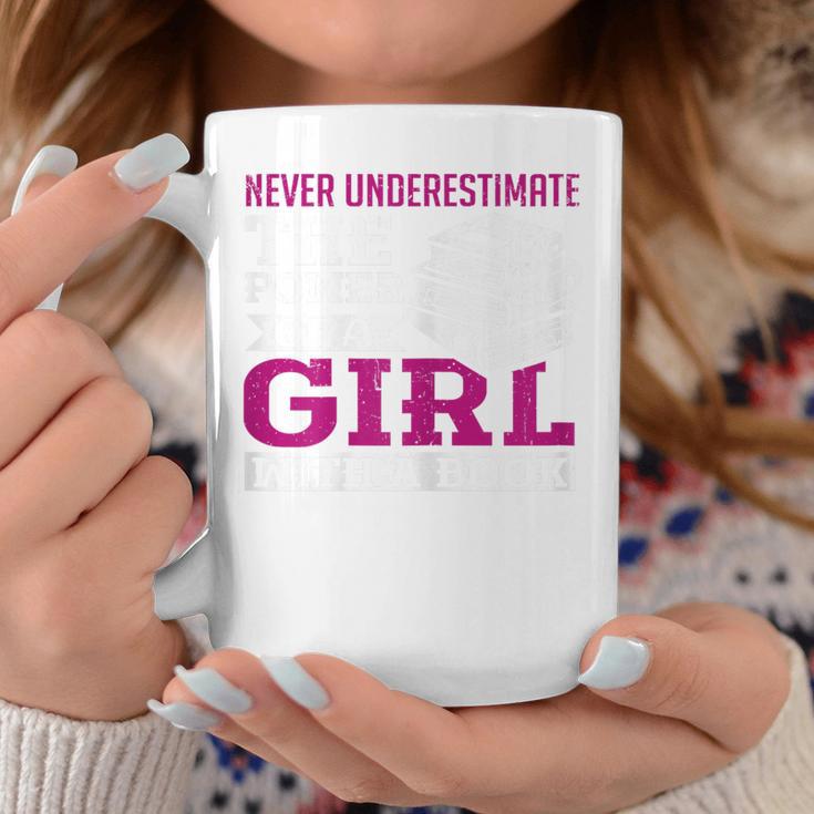 SOMMAS BOOKS Never Underestimate The Power Of a Girl With a Book Reading Graphic Print Coffee Mug Unique Gifts
