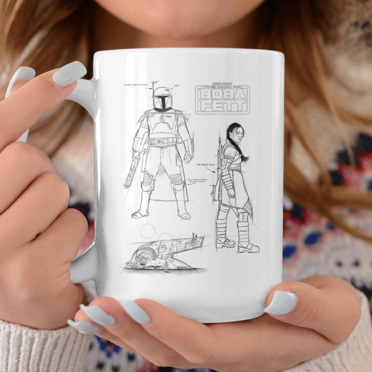 Star Wars The Book Of Boba Fett Group Shot Schematic Graphic Print Coffee Mug Unique Gifts Star Wars The Book Of Boba Fett Group Shot Schematic Graphic Print Coffee Mug Unique Gifts