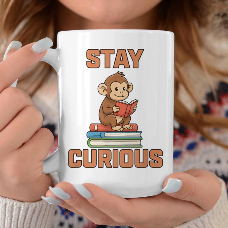 Stay Curious Monkey Reading Kids Book Lover Jungle Animal Graphic Print Coffee Mug Unique Gifts Stay Curious Monkey Reading Kids Book Lover Jungle Animal Graphic Print Coffee Mug Unique Gifts