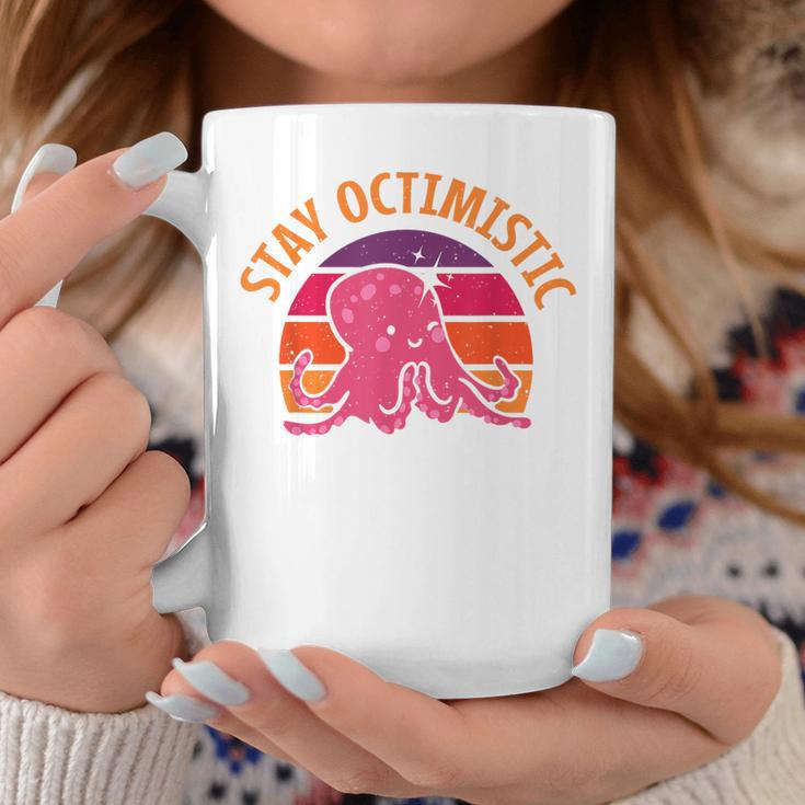 Stay Octimistic オクトパス 頭足類 イカ メンズ レディース コーヒーマグ 面白い贈り物
