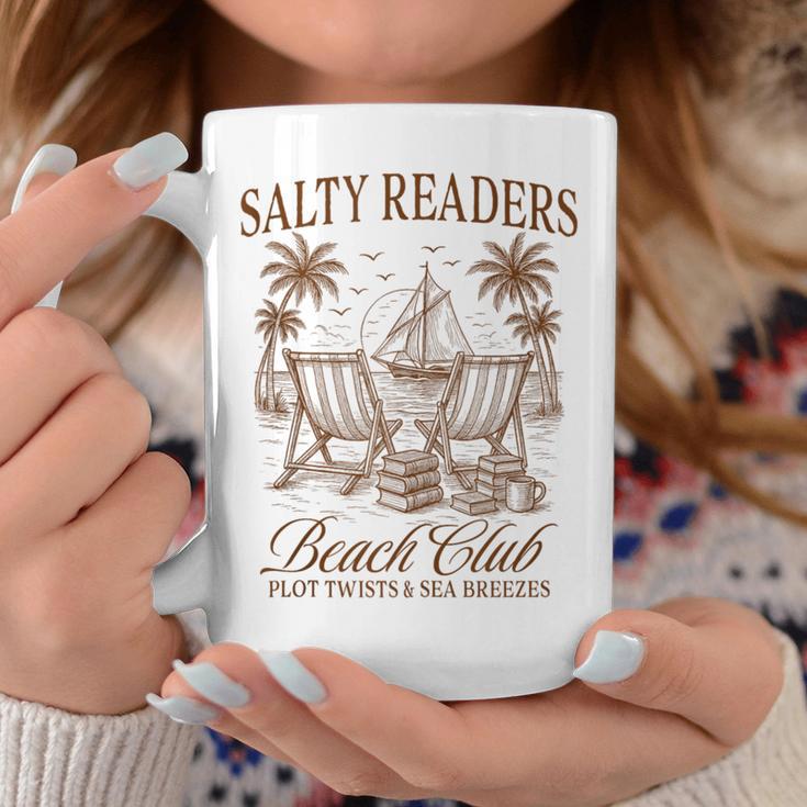 Summer Vibes Reading Book Lover Salty Readers Beach Club Graphic Print Coffee Mug Unique Gifts