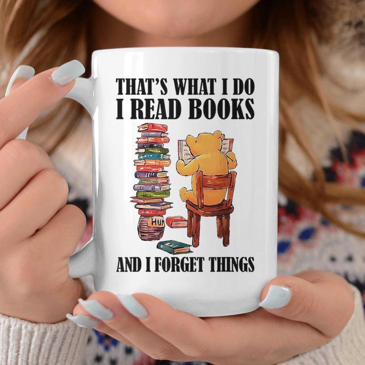That's What I Do Read Books And I Forget Things Bear Reading Graphic Print Coffee Mug Unique Gifts