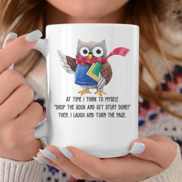 At Time I Think To Myself Drop The Book And Get Stuff Done Graphic Print Coffee Mug Unique Gifts