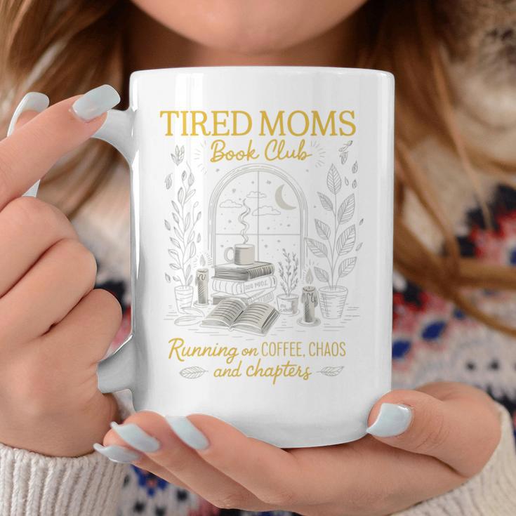 Tired Moms Book Club Coffee Chaos Readers Cozy Graphic Print Coffee Mug Unique Gifts