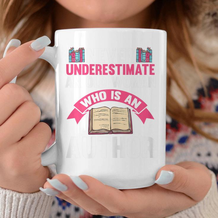 Never Underestimate An Old Woman Author Write Book Graphic Print Coffee Mug Unique Gifts