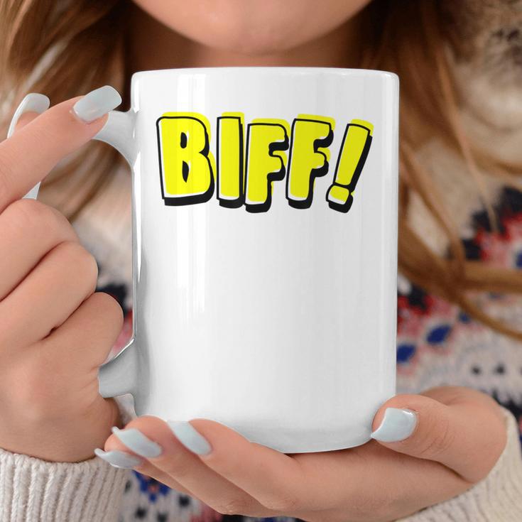 Vintage Comic Book Style Sound Effect Biff Graphic Print Coffee Mug Unique Gifts