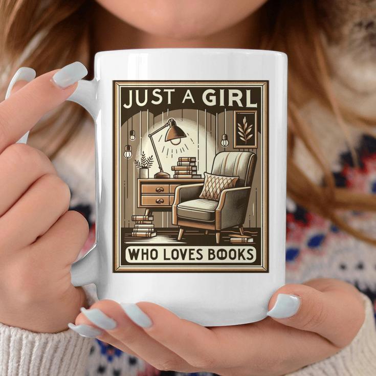 Vintage Just A Girl Who Loves Books Women Book Worm Reading Performance Graphic Print Coffee Mug Unique Gifts Vintage Just A Girl Who Loves Books Women Book Worm Reading Performance Graphic Print Coffee Mug Unique Gifts