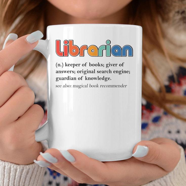 Vintage Librarian Definition Keeper Of Books Back To School Graphic Print Coffee Mug Unique Gifts