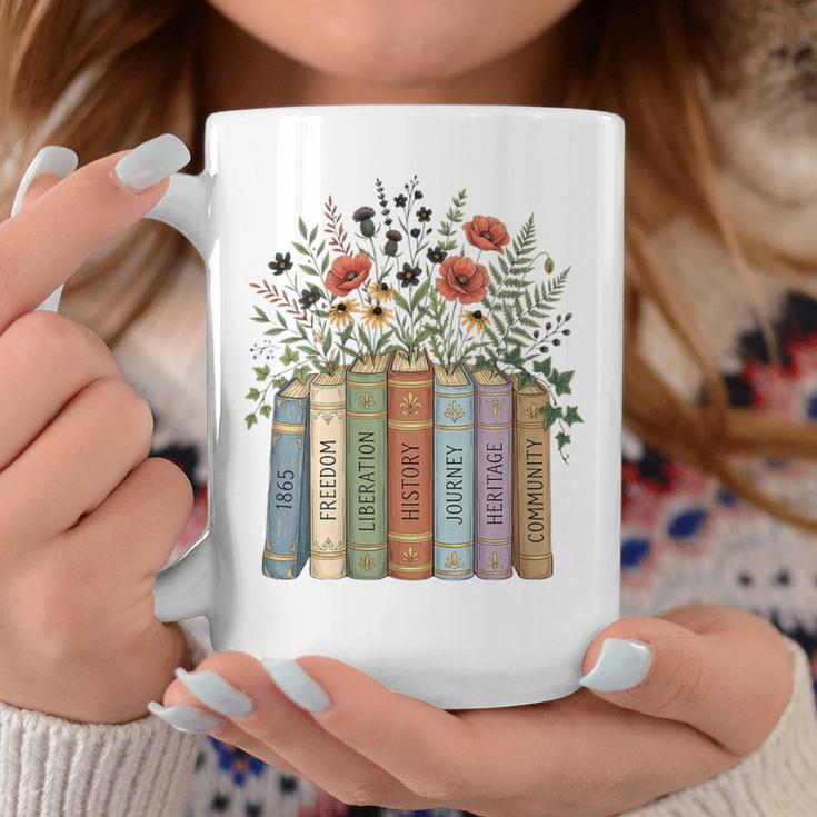 Women's Juneteenth 1865 Freedom Books Botanical Wildflower Graphic Graphic Print Coffee Mug Unique Gifts