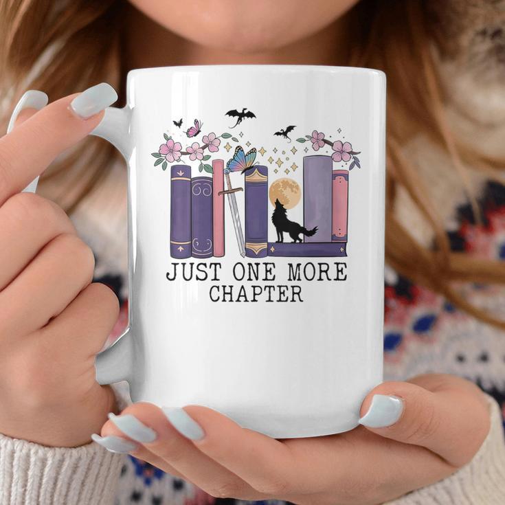 Women's Just One More Chapter Romantasy Book Dragon Bookworm Bookish Graphic Print Coffee Mug Unique Gifts