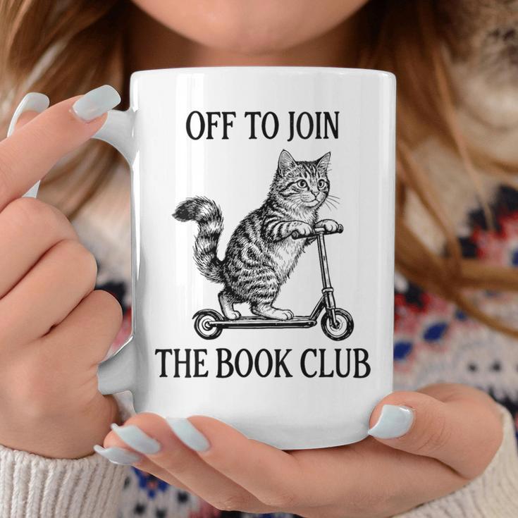 Women's Off To Join The Book Club Reading Bookworm Graphic Print Coffee Mug Unique Gifts
