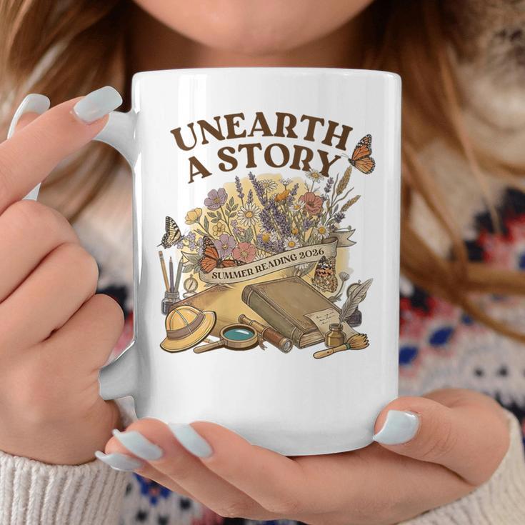Women's Unearth A Story Summer Reading 2026 Flower Butterfly Book Graphic Print Coffee Mug Unique Gifts Women's Unearth A Story Summer Reading 2026 Flower Butterfly Book Graphic Print Coffee Mug Unique Gifts